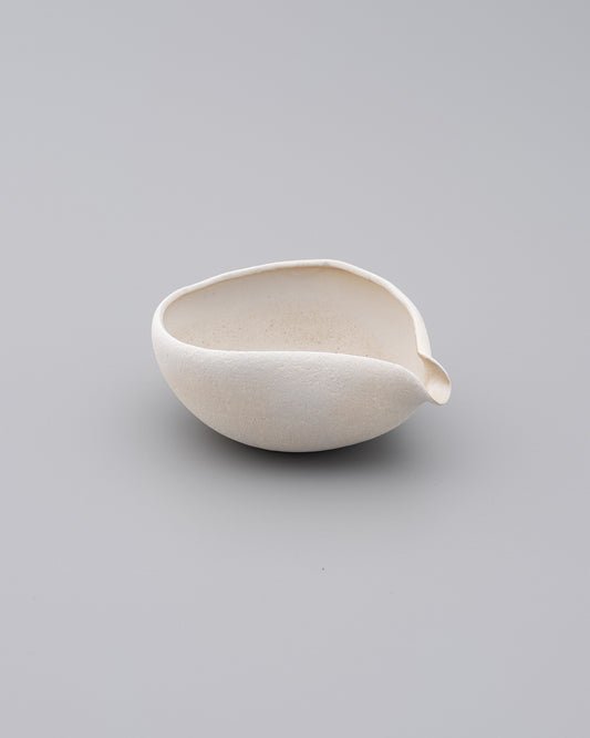 Takayuki WATANABE Wood-fired Katakuchi Bowl M white