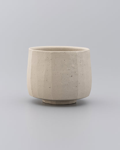 森本仁 白花 茶碗 01