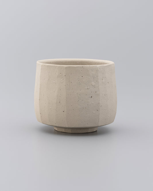 森本仁 白花 茶碗 01