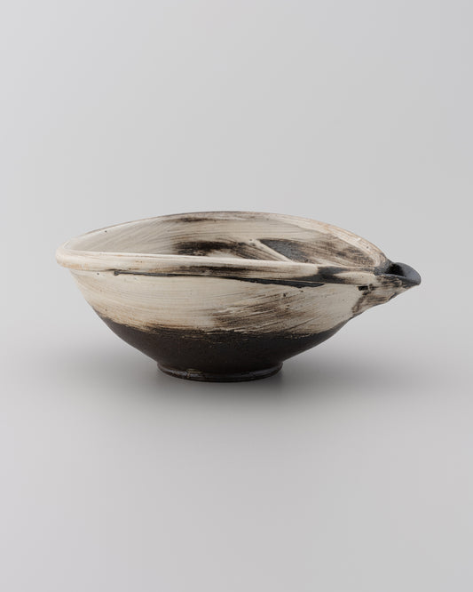 Ryutaro YAMADA Hand-Brushed Katakuchi-Bowl Large 01